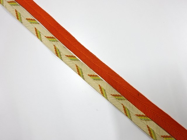 JAPANESE KIMONO / ANTIQUE HAND-TIED OBIJIME CORD / SILK